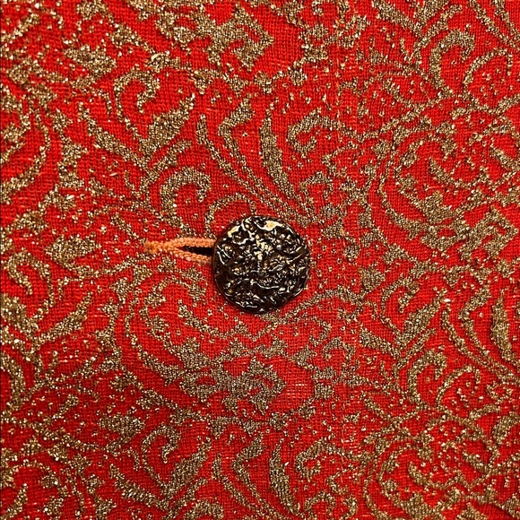 Elegant Vintage Orange Button-Up Dress - Picture 5 of 5